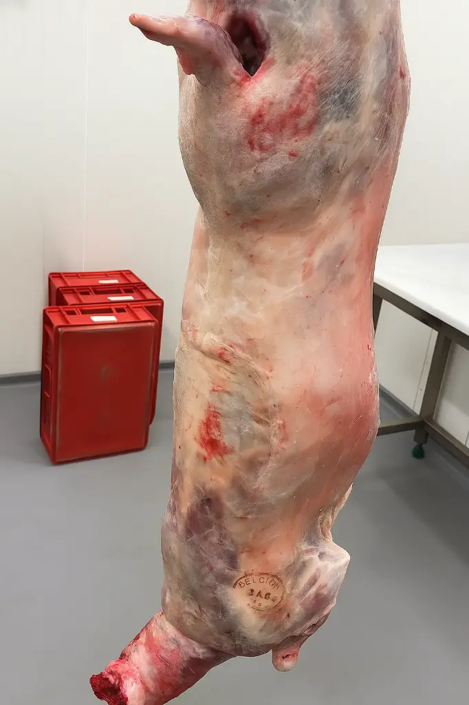 Demi agneau emballé sous-vide (±12 kg – 15,5 €/kg)