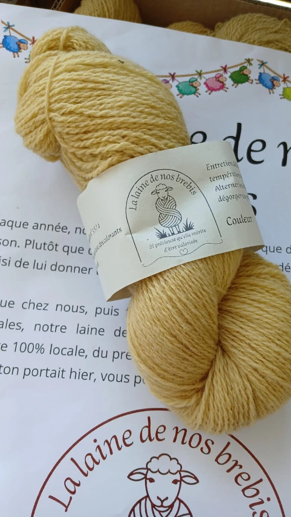 Écheveau de laine Marchal — teinture végétale - Aiguille N°4